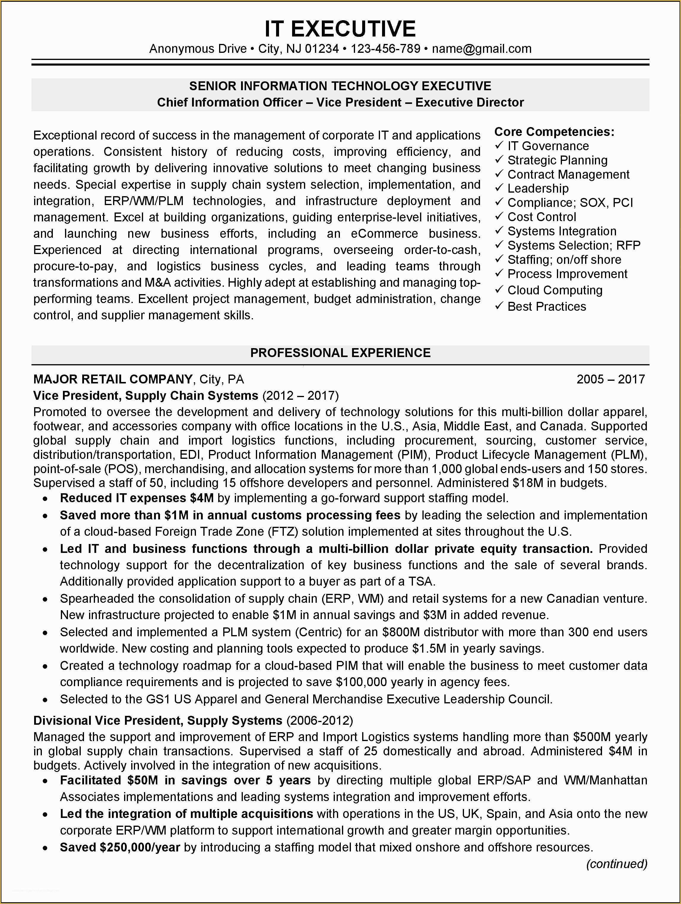 Free Ceo Resume Templates Of 20 Executive Resume Template Free – Diocesisdemonteria