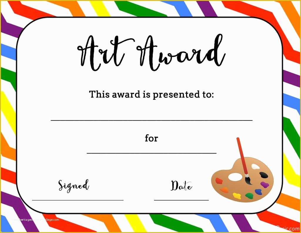 Free Certificate Templates for Students Of Art Temlates Student Certificate Awards Printable