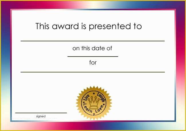 Free Certificate Templates for Students Of Customized Free Printable Awards Certificates