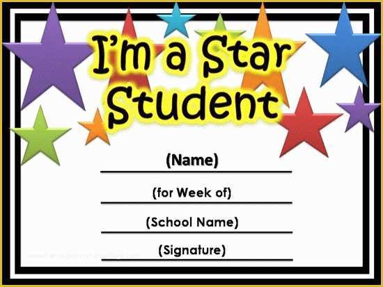 Free Certificate Templates for Students Of Free Star Awards