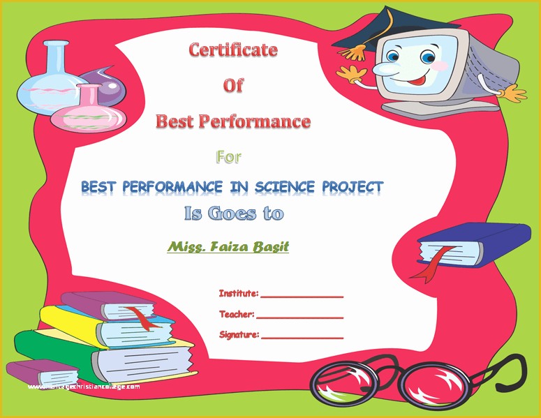 Free Certificate Templates for Students Of Science Certificate Templates