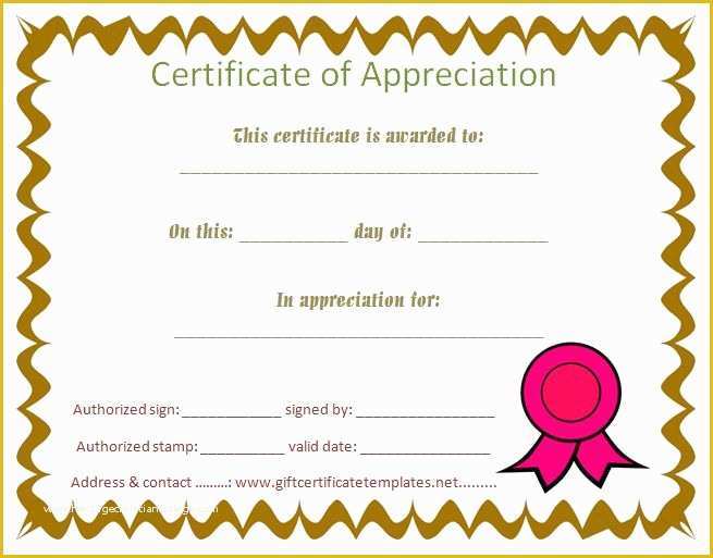 Free Certificate Templates for Students Of Student Certificate Of Appreciation Free Certificate