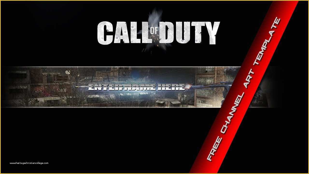 Free Channel Art Template Of Call Of Duty Free Channel Art Template