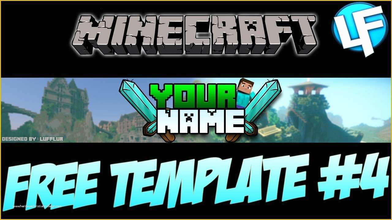 Free Channel Art Template Of Free Channel Art Template 4 Minecraft