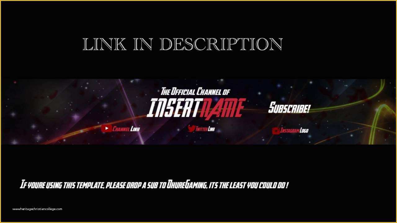 Free Channel Art Template Of Free Youtube Channel Art Photoshop Template Free Download