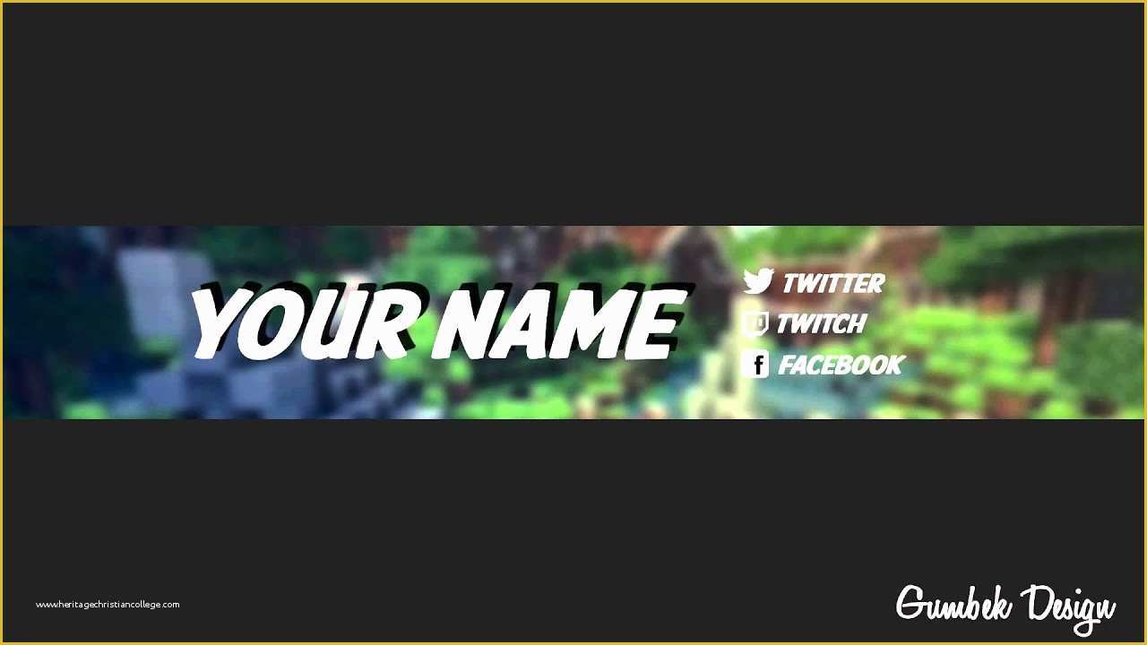 Free Channel Art Template Of Minecraft Channel Art Template 3 Free Shop