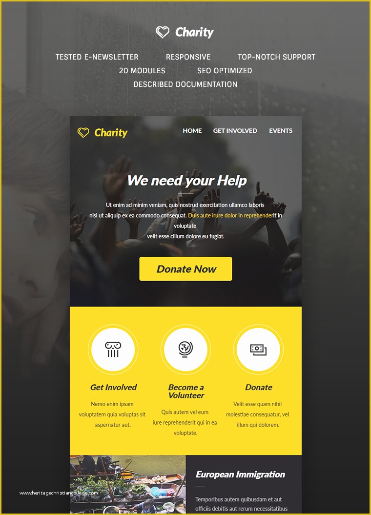 Free Charity Newsletter Template Of Charity E Newsletter Template Buy Premium Charity E