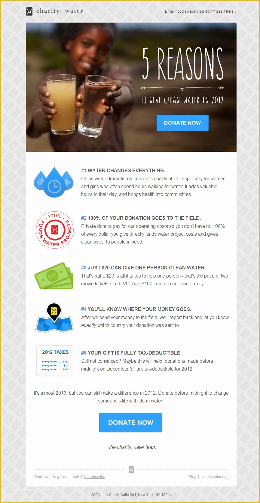 Free Charity Newsletter Template Of Charity Water Close Out 2012 by Gi Ving Clean Water