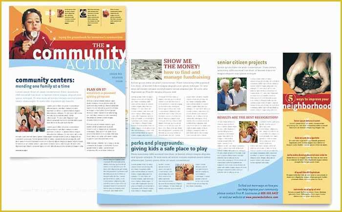 Free Charity Newsletter Template Of Munity Non Profit Newsletter Design Template by