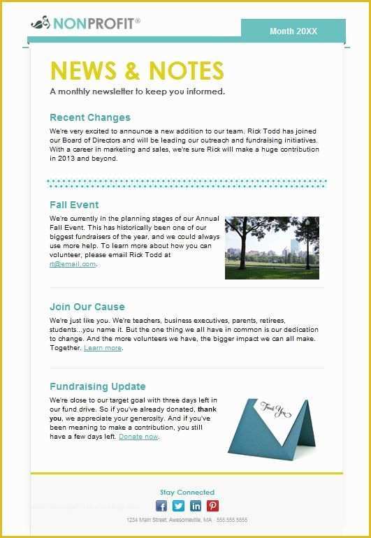 54 Free Charity Newsletter Template