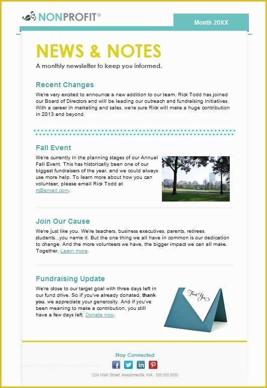 Free Charity Newsletter Template Of Need to Send An Update the Members Of Your organization