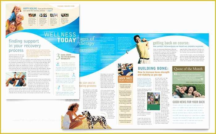 Free Charity Newsletter Template Of Physical therapist Newsletter Template Design