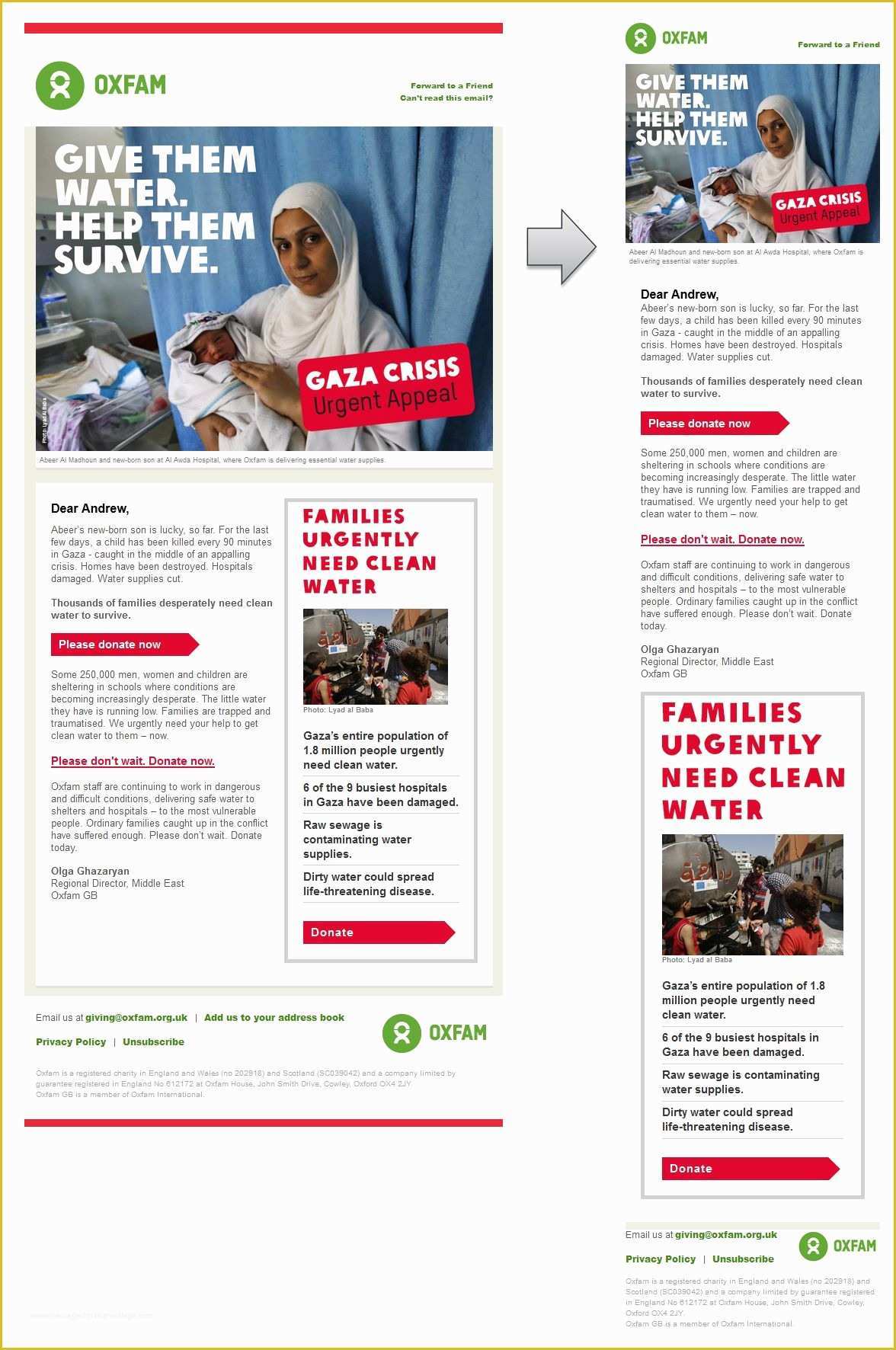 Free Charity Newsletter Template Of Responsive Email Design From Oxfam