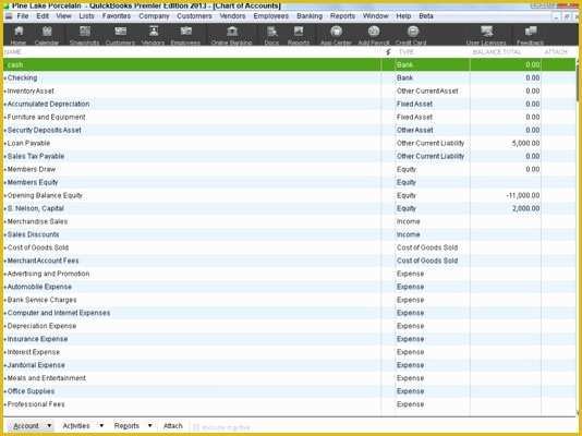 Free Chart Of Accounts Templates Of How to Set Up the Quickbooks 2013 Chart Of Accounts List