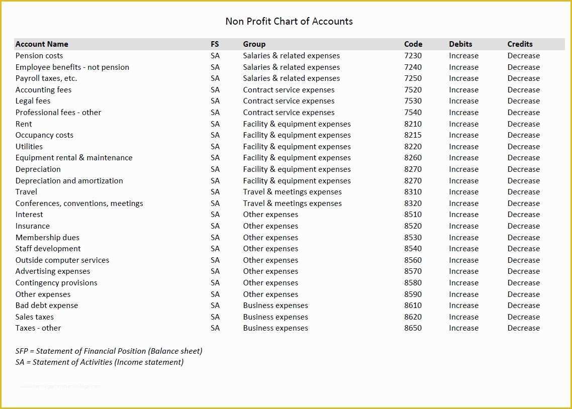 45 Free Chart Of Accounts Templates
