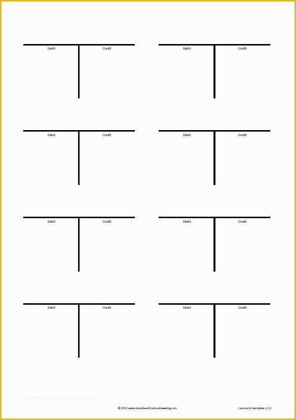 Free Chart Of Accounts Templates Of T Accounts Template