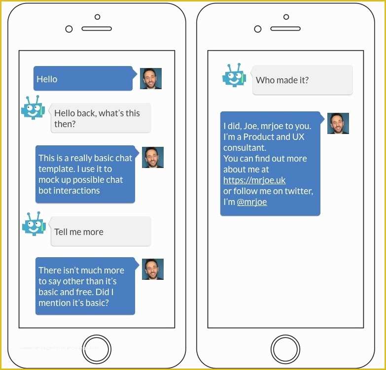 Free Chatbot Templates Of Chat Bot Template Joe Leech Mrjoe