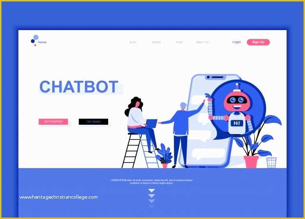 Free Chatbot Templates Of Chatbot Concept Background In Realistic Style Vector