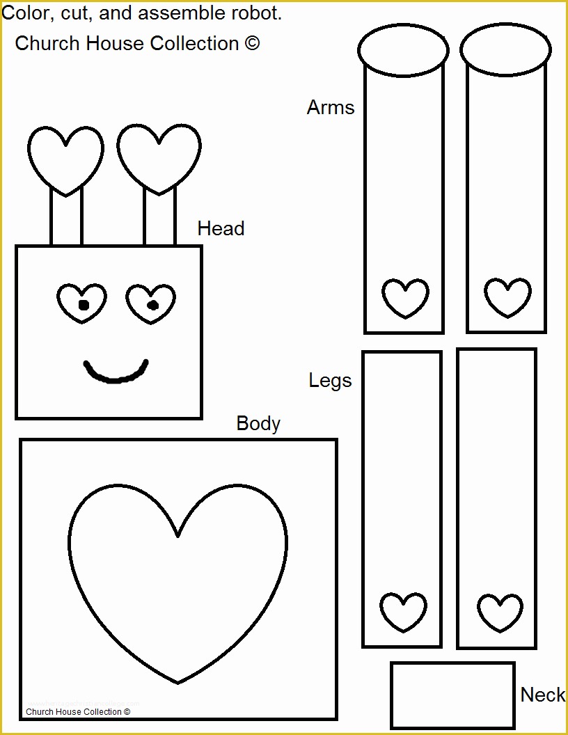 Free Chatbot Templates Of Church House Collection Blog Robot Valentine Craft for