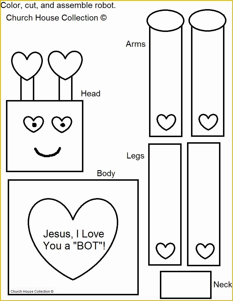 Free Chatbot Templates Of Church House Collection Blog Robot Valentine Craft for