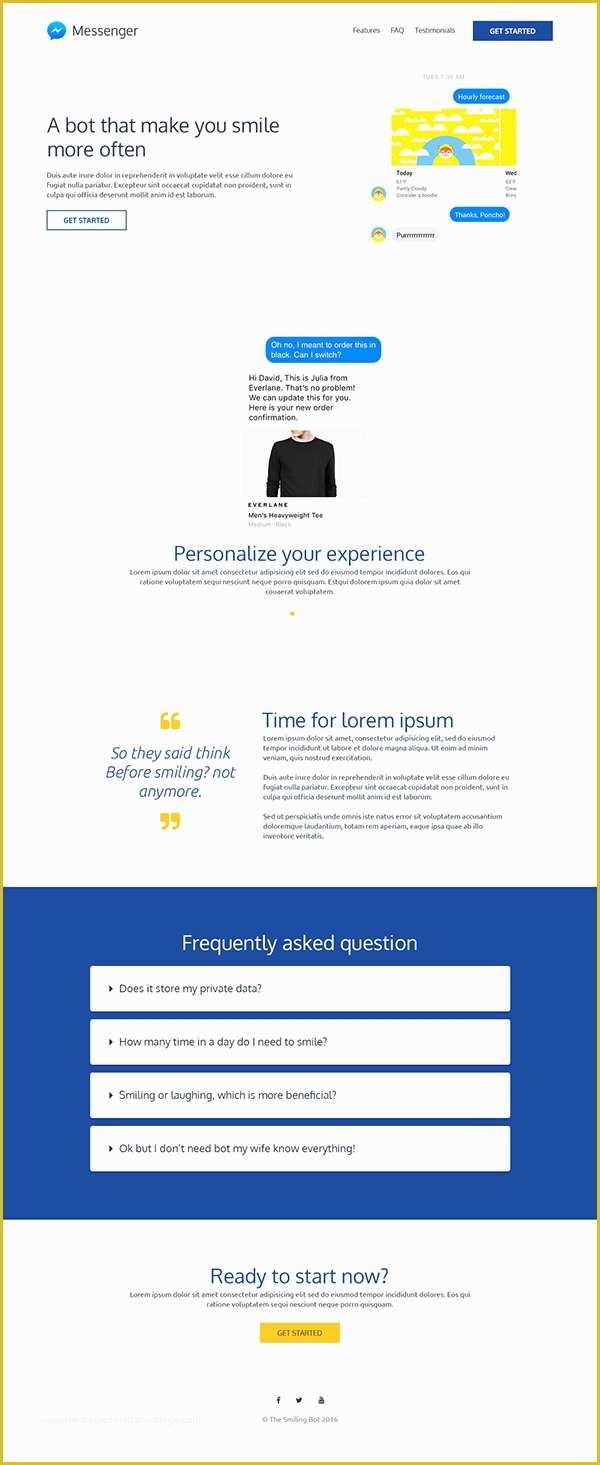 Free Chatbot Templates Of Gogo Free Bootstrap Template for Chatbot Landing Page On