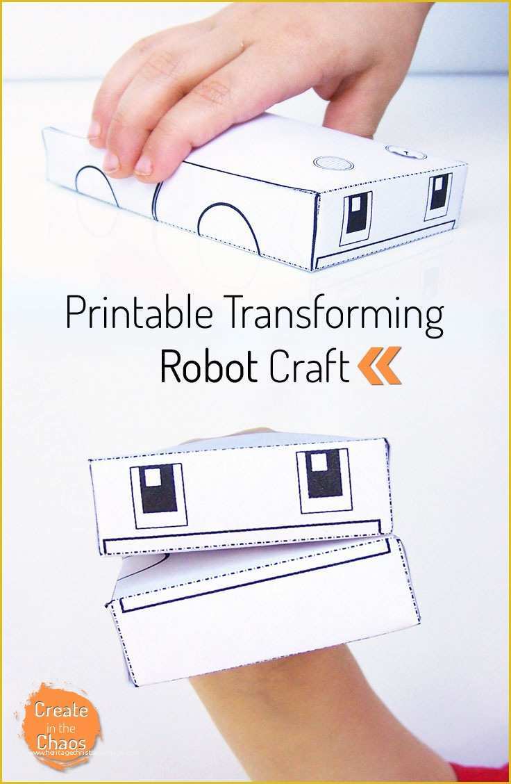 Free Chatbot Templates Of Printable Transforming Robot Craft Create In the Chaos