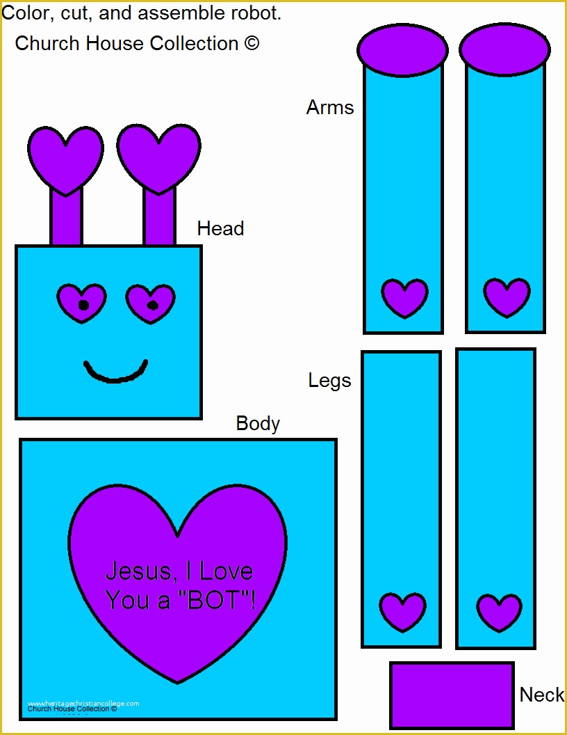 Free Chatbot Templates Of Robot Valentine Craft Jesus I Love You A "bot"