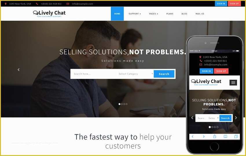 Free Chatting Website Templates Of Connect Corporate Business Mobile Website Template by