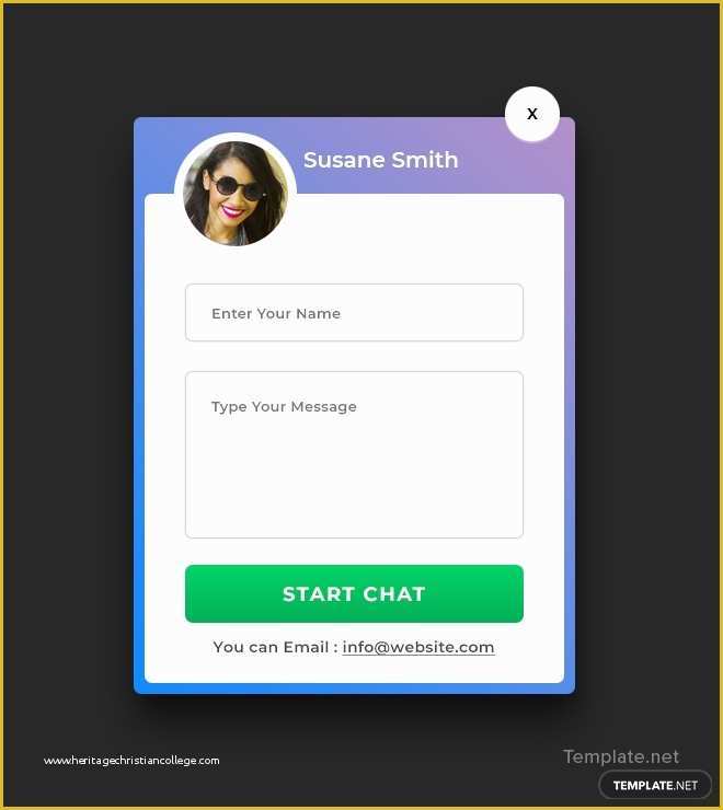 Free Chatting Website Templates Of Free Website Chat Pop Up Template In Adobe Shop