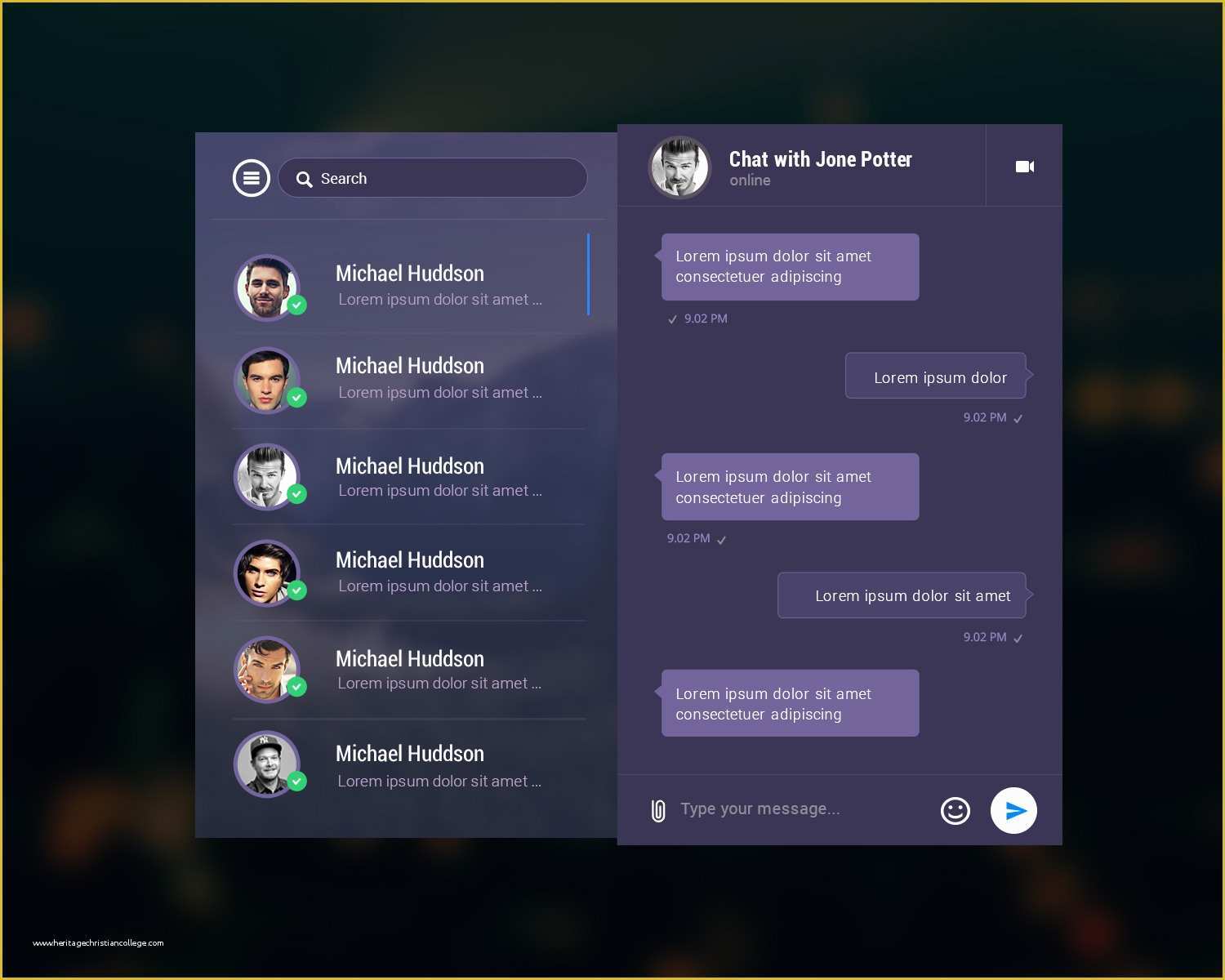 Free Chatting Website Templates Of Instant Mobile Chat Messenger App Ui Free Psd 72pxdesigns