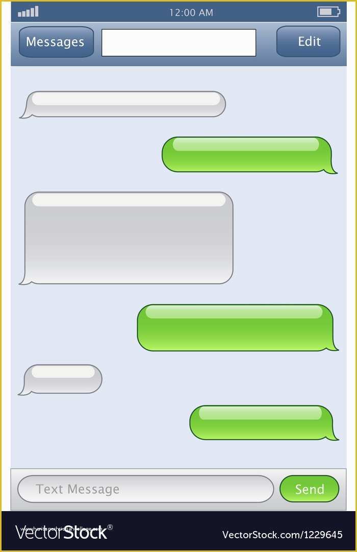 Free Chatting Website Templates Of Phone Chat Template Royalty Free Vector Image Vectorstock