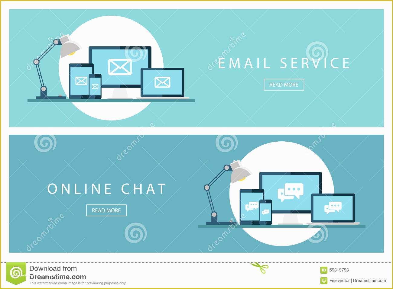 Free Chatting Website Templates Of Set Flat Design Concepts Email Service and Line Chat