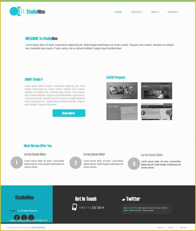 Free Chatting Website Templates Of Studionine Free HTML Template by Deemahdesign On Deviantart