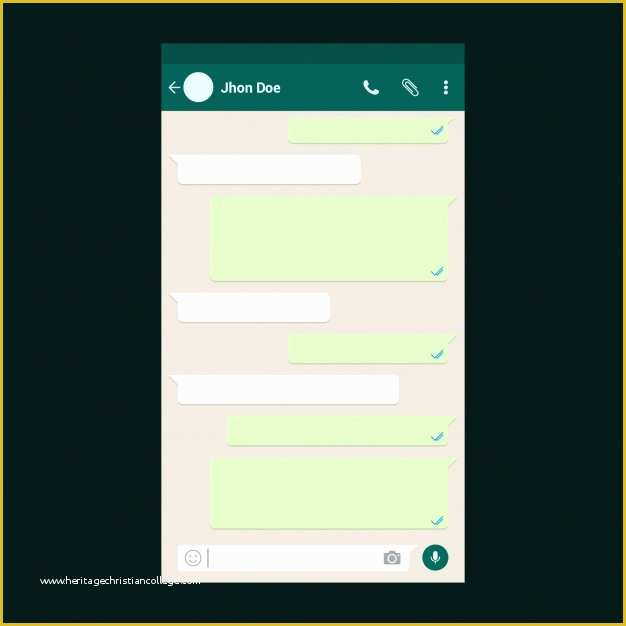 Free Chatting Website Templates Of Whatsapp Chat Template Vector