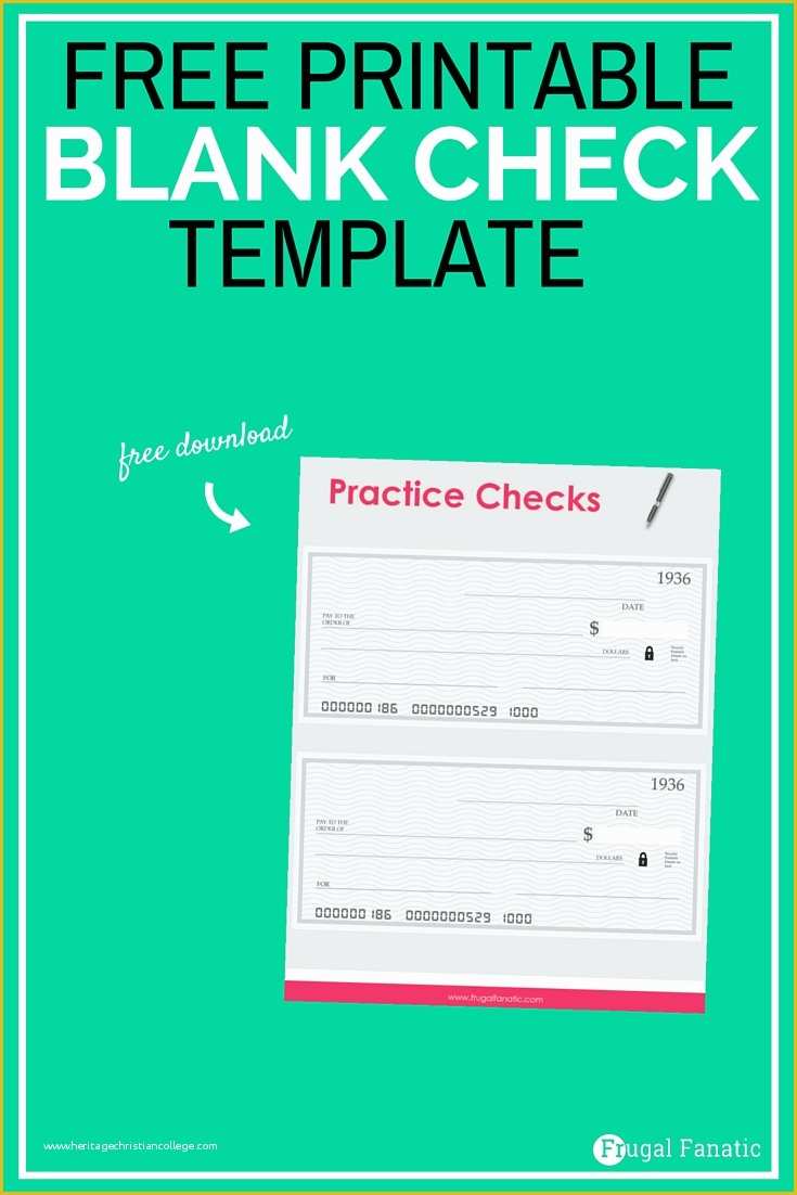 Free Check Printing Template Of Blank Check Template Teaching Teens How to Manage Money