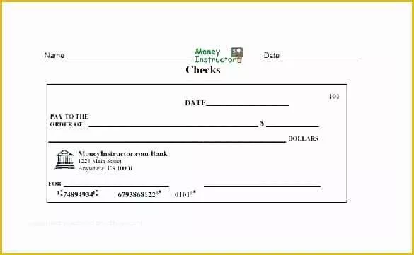 Free Check Printing Template Of Check Printing Template