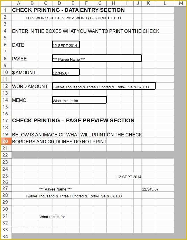 Free Check Printing Template Of Check Printing Templates