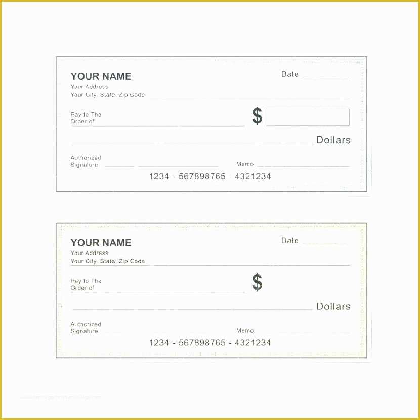 Free Check Printing Template Of Editable Blank Check Template Free