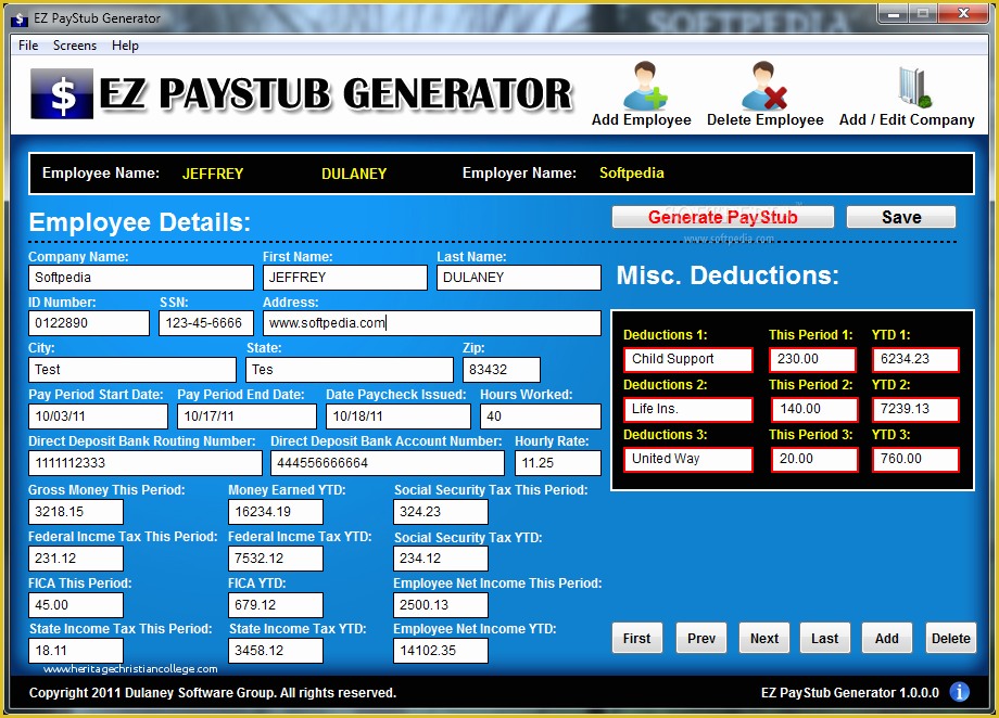 Free Check Stub Maker Template Of 5 Pay Stub Generator Free