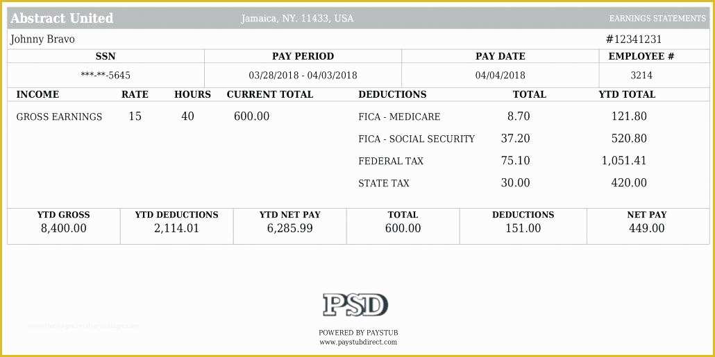 Free Check Stub Maker Template Of Free Paycheck Stub Template Pay Sample Excel Maker Check