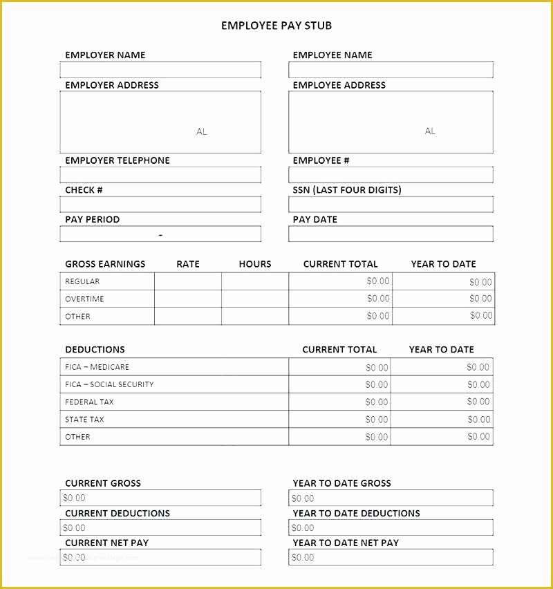 Free Check Stub Maker Template Of Free Paycheck Stub Template Pay Sample Excel Maker Check