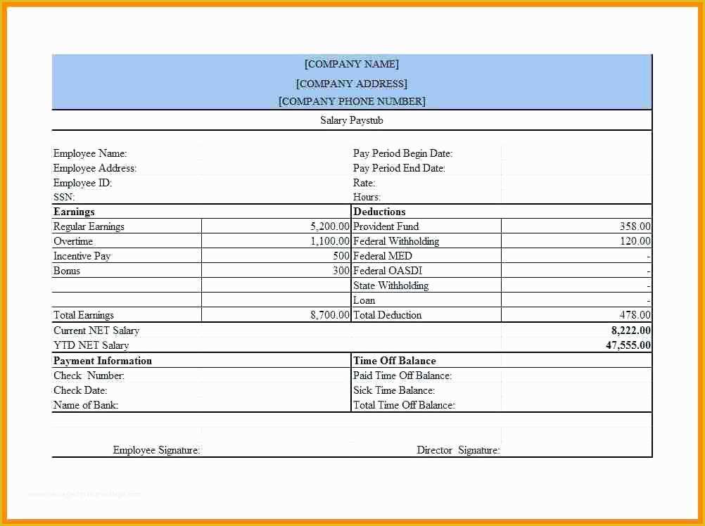 Free Check Stub Maker Template Of Free Paycheck Stub Template Pay Sample Excel Maker Check