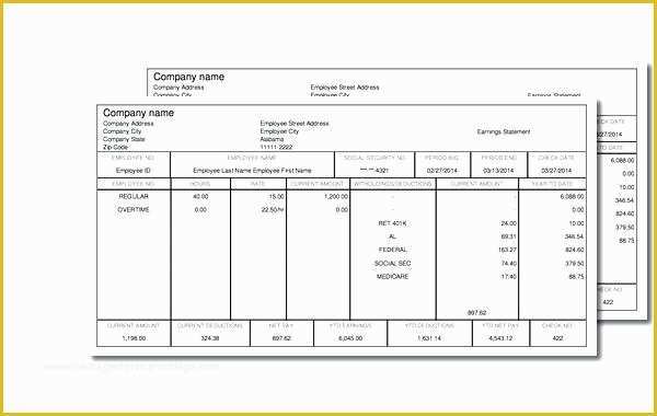 Free Check Stub Maker Template Of Pay Stub Creator Excel Template Free Generator 5 Samples