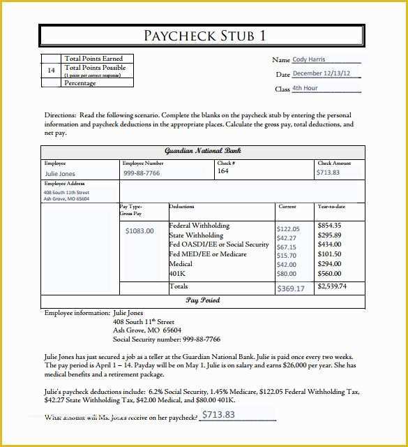 Free Check Stub Template Pdf Of 24 Pay Stub Templates Samples Examples & formats