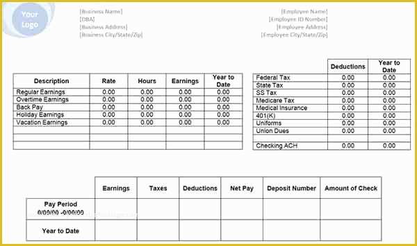 Free Check Stub Template Pdf Of 62 Free Pay Stub Templates Downloads Word Excel Pdf Doc