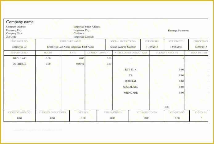 Free Check Stub Template Pdf Of Blank Paycheck Pdf – Listoflinks