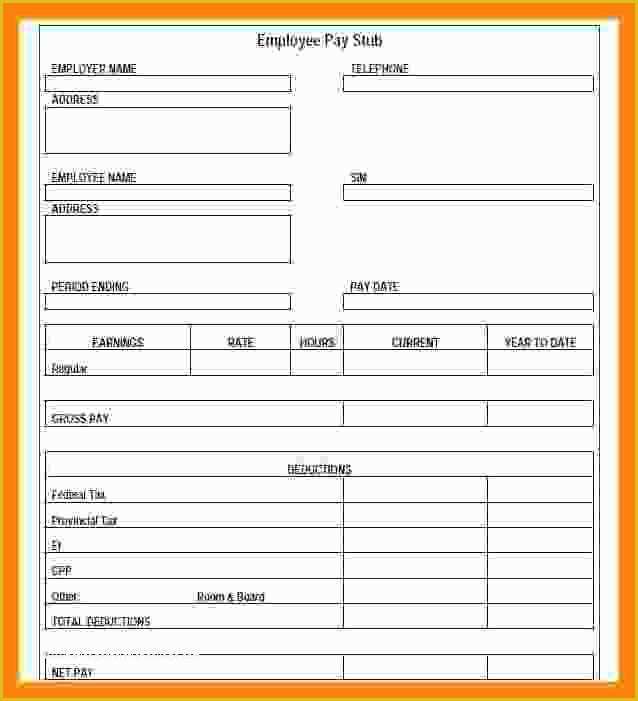 Free Check Stub Template Word Of 5 Free Payroll Checks