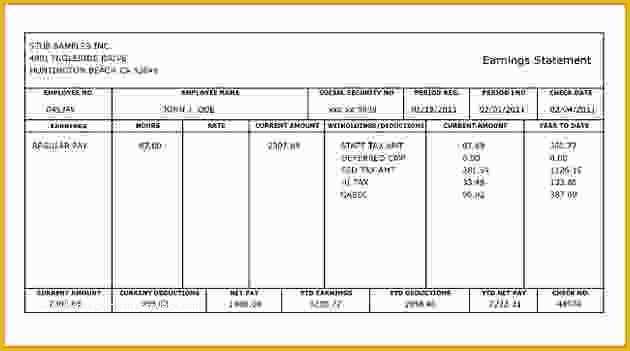 Free Check Stub Template Word Of Check Stub Template Open Fice Templates Resume