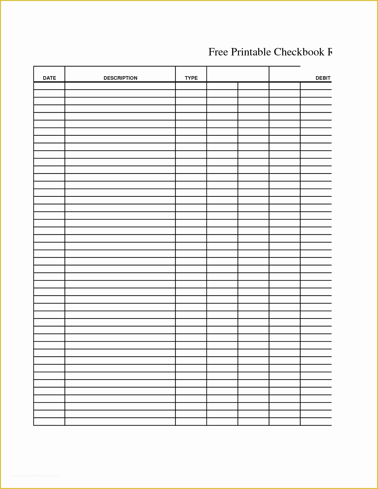 Free Check Template Of 7 Best Of Free Printable Check Transaction Register