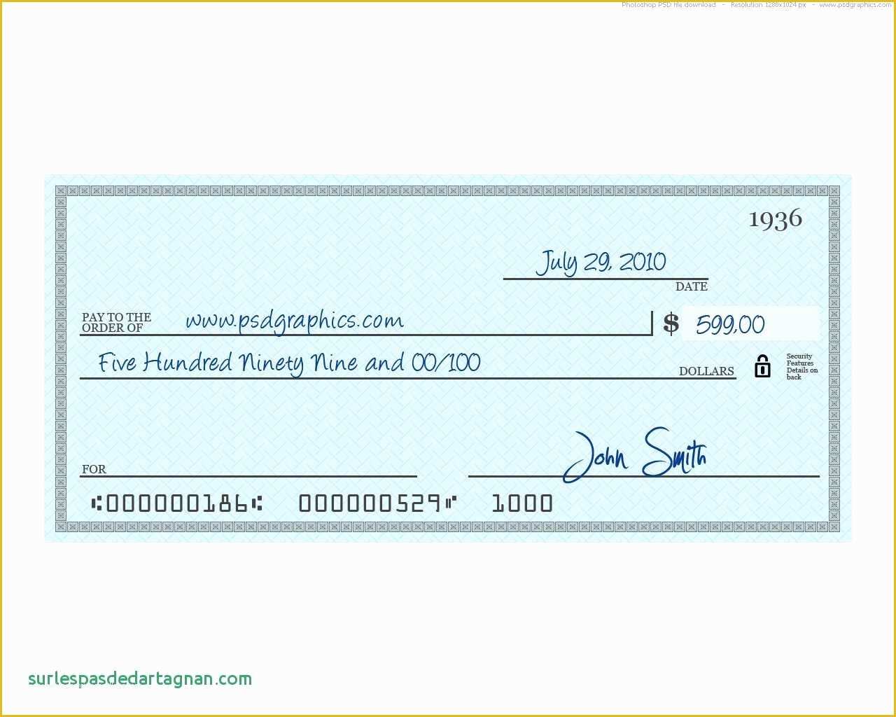 Free Check Template Of Blank Check Templates for Microsoft Word Inspirational